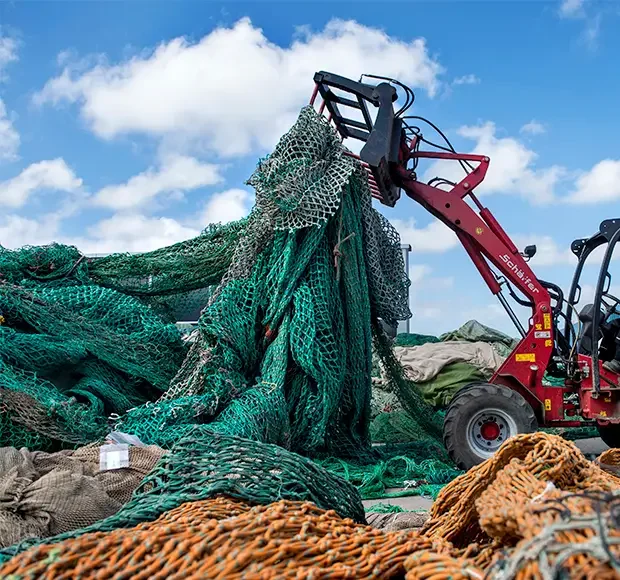 Recycle waste nylon nets acgreen