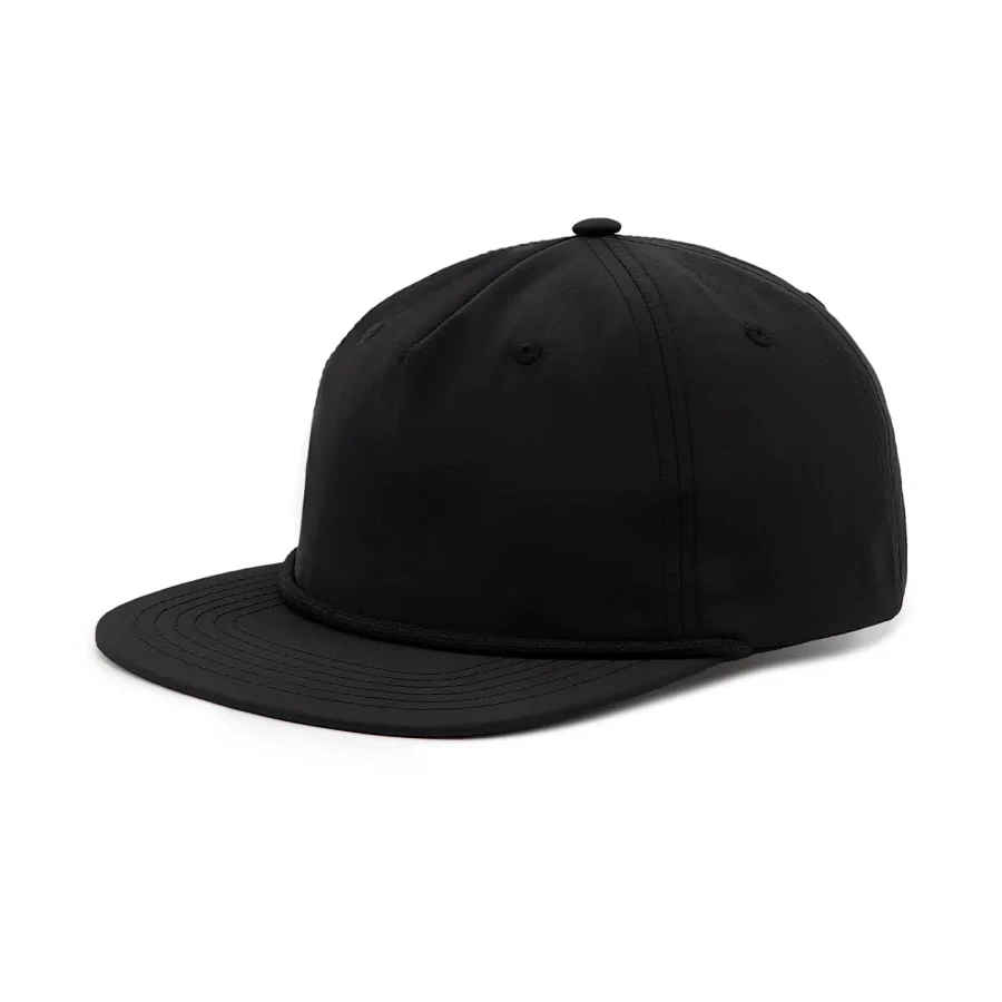 Recycled Nylon Lightweight 5-Panel Flat Bill Rope Cap | NCN5 - Image 3