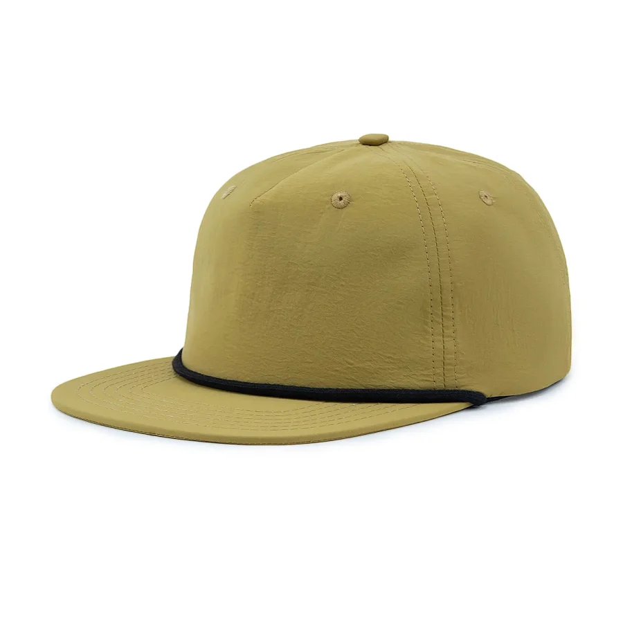 Recycled Nylon Lightweight 5-Panel Flat Bill Rope Cap | NCN5 - Image 2