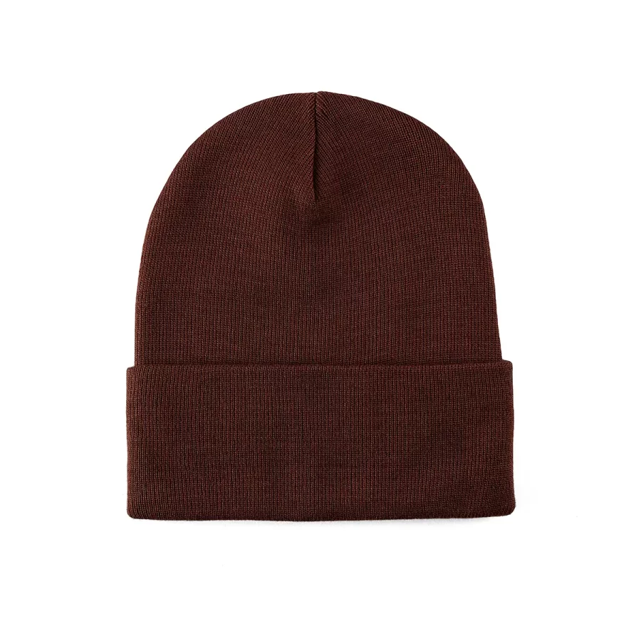 100% RPET Knit Cuffed Beanie-brown-PBN0104