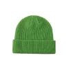 100% RPET Ribbed Cuffed Beanie-green-PBN0406