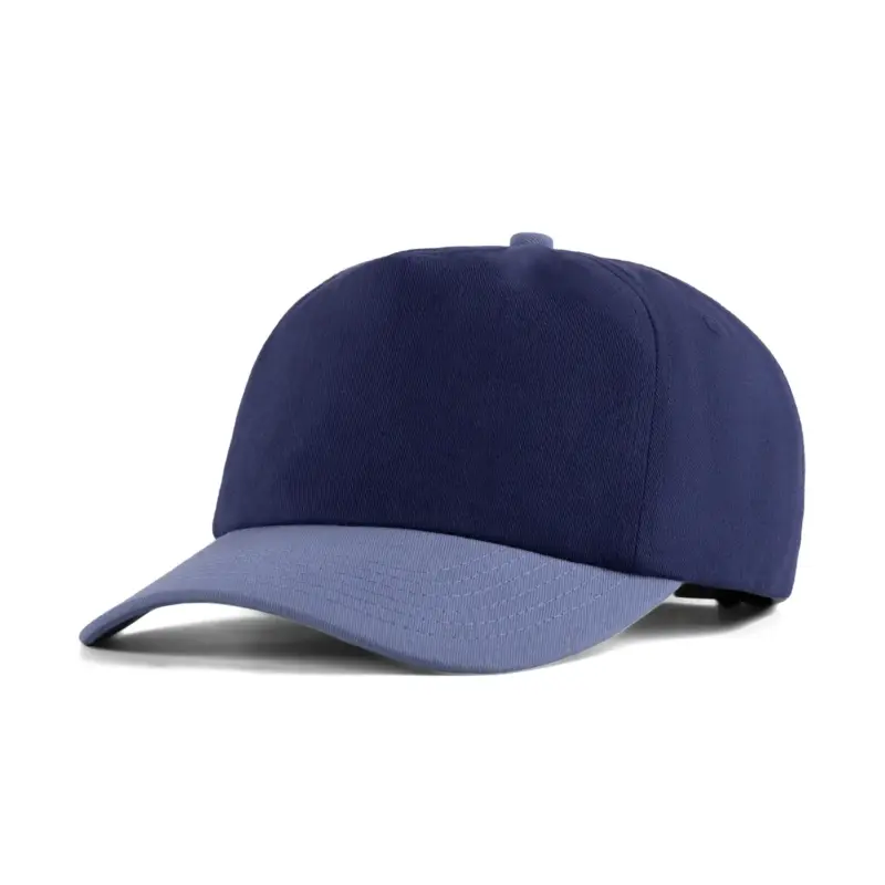 Organic Cotton rPET Two-Tone Vacation Baseball Cap – Family Set-Dark blue&Light blue-FOS508-main image