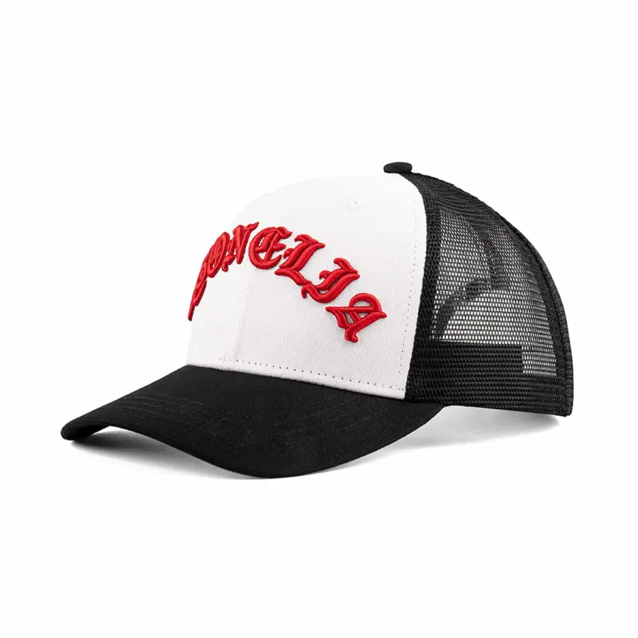 Recycled Cotton Embroidered Logo Colorblock Mesh Cap - Image 4