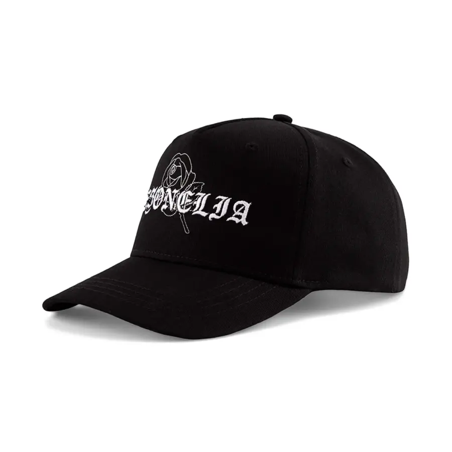 Recycled Cotton Embroidery Silk Screen Rose Baseball Cap - Image 3