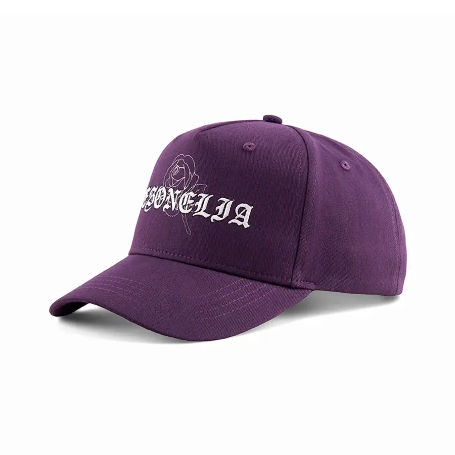 Recycled Cotton Embroidery Silk Screen Rose Baseball Cap - Image 2
