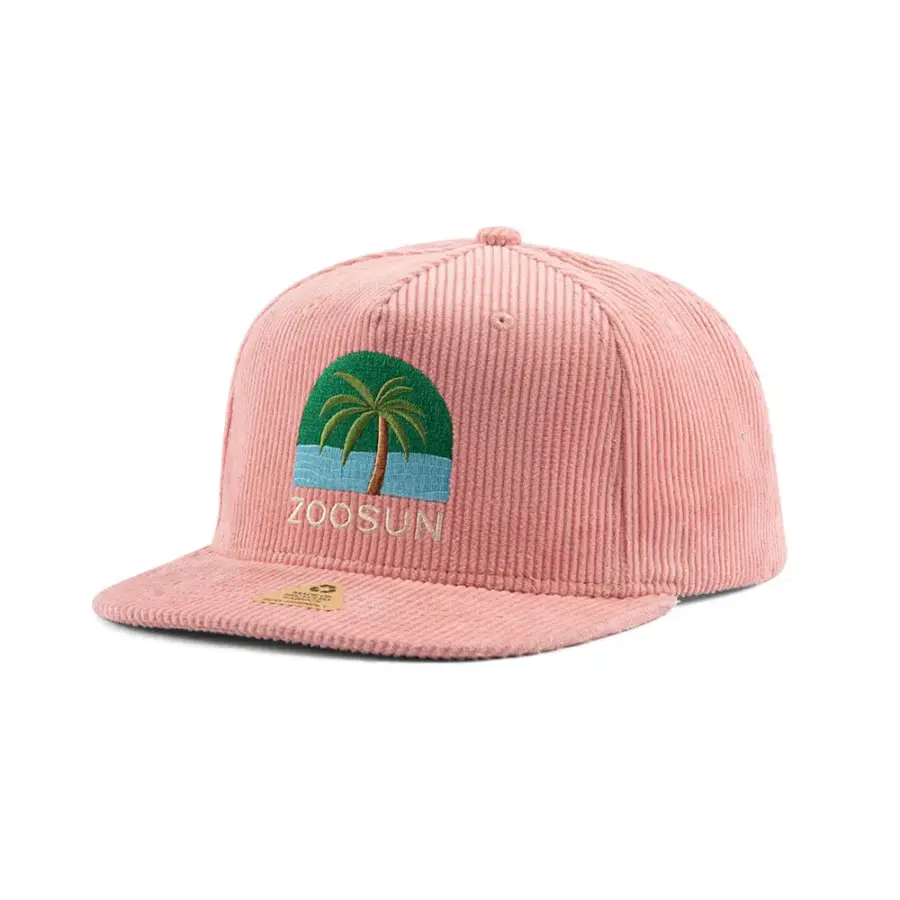 Coconut Tree Embroidery Beach Snapback Hat - Image 2