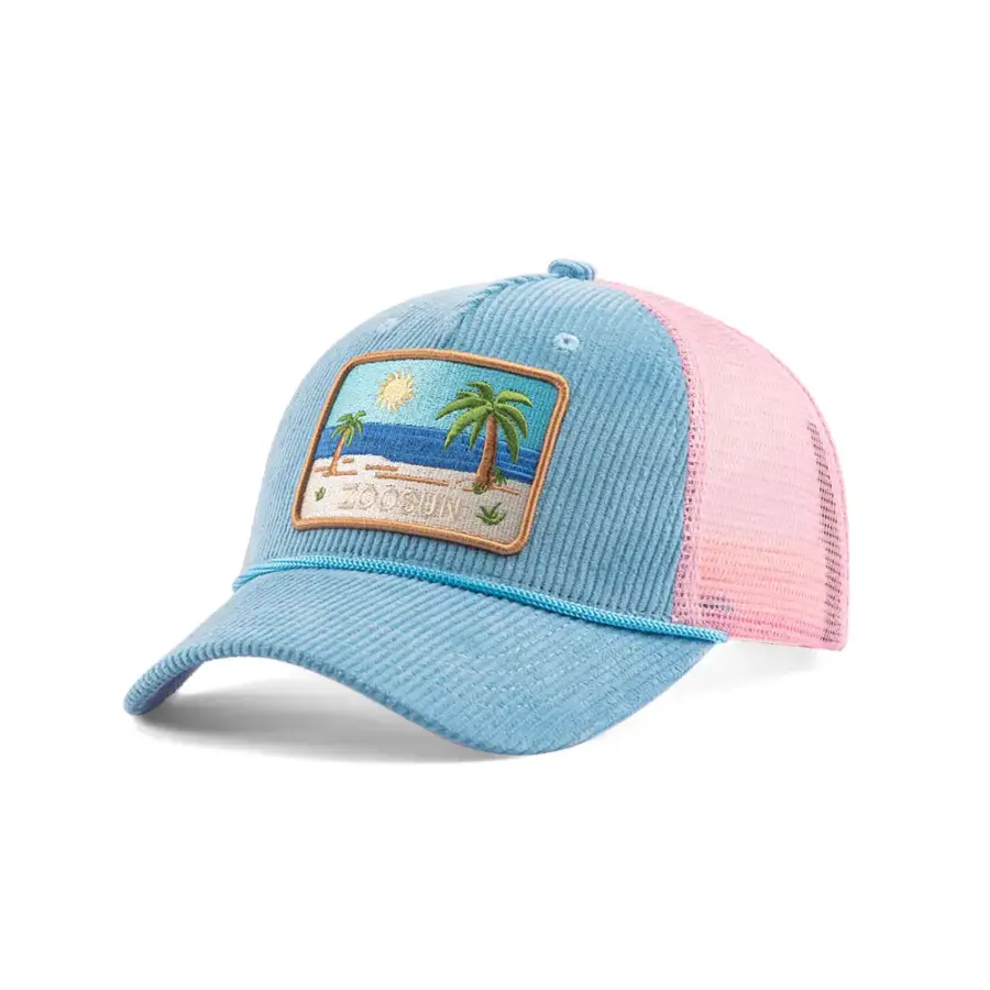 Coconut Tree Embroidery Beach Trucker Hat - Image 3