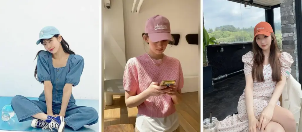 Forth Dressing Style of Baseball Caps_ Cute and sweet style