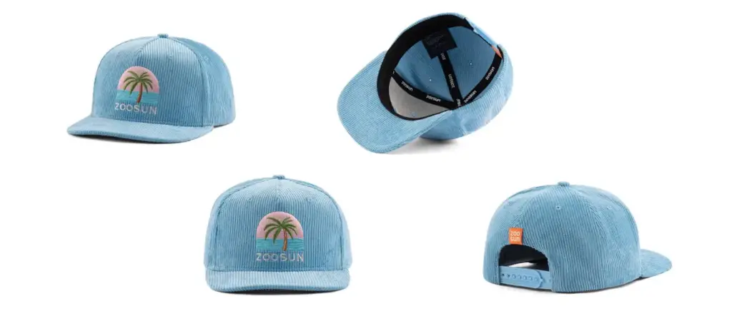 Coconut Tree Embroidery Beach Snapback Hat