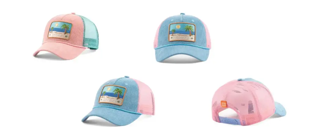 Coconut Tree Embroidery Beach Trucker Hat