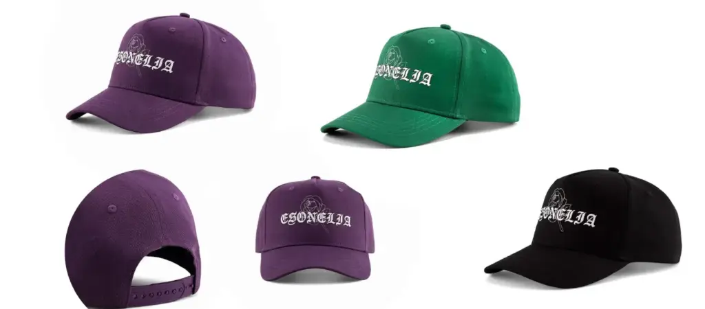 Recycled Cotton Embroidery Silk Screen Rose Baseball Cap